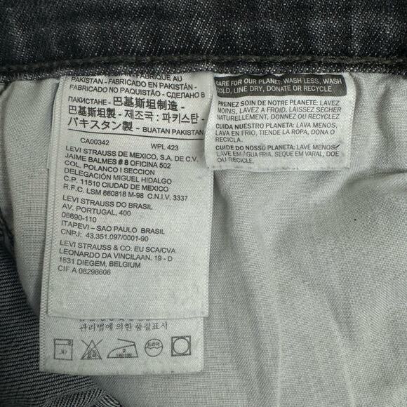 Levis Womens Wedgie Skinny Jeans Faded Black Gray Jeggings Button Fly Size 27 - Picture 8 of 8